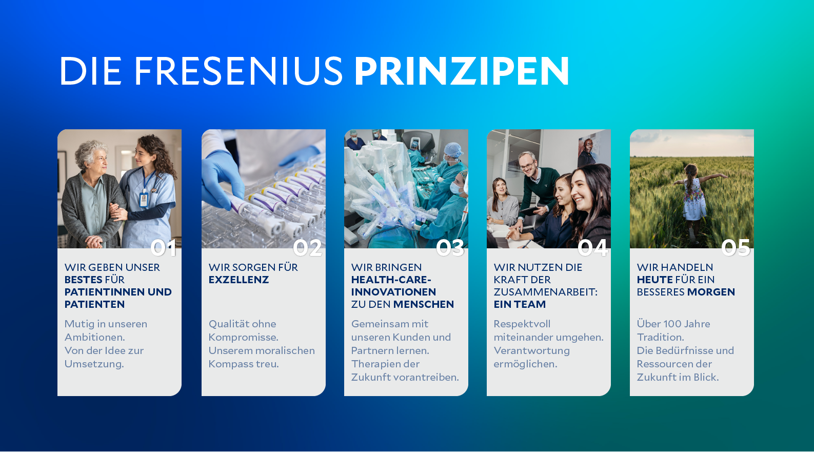 Die fünf Fresenius Prinzipien
