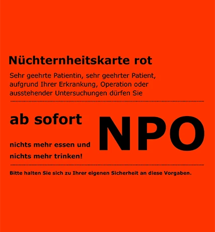 Eine Nüchternheitskarte rot