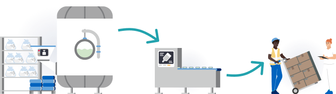 Illustration der Produktionsanlage