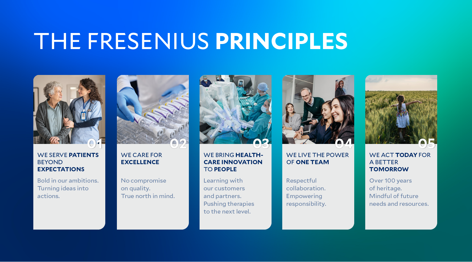 A graphic representation of the five Fresenius principles